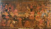 unknow artist Shah Tahmasp Entertains Abdul Muhammed Khan of the Uzbeks Sweden oil painting artist